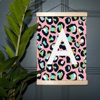 *Sample* Pink Leopard Print Initial 'Z' A4 Print