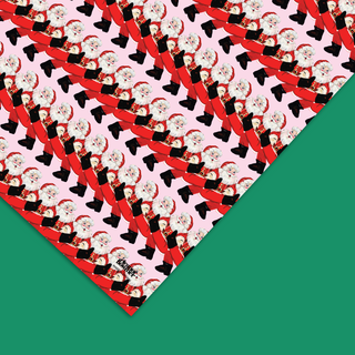 Can Can Santa Gift Wrap