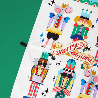 Nutcracker Merry Christmas Tea Towel