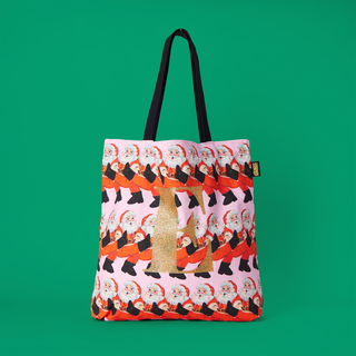 Can Can Santa Tote Bag