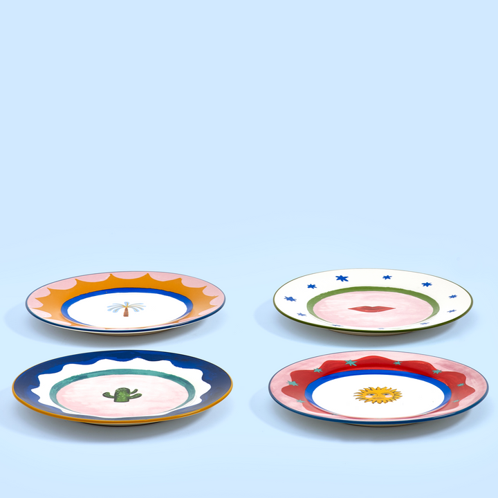 Electric Coast Icon Cake Plates - Set of 4