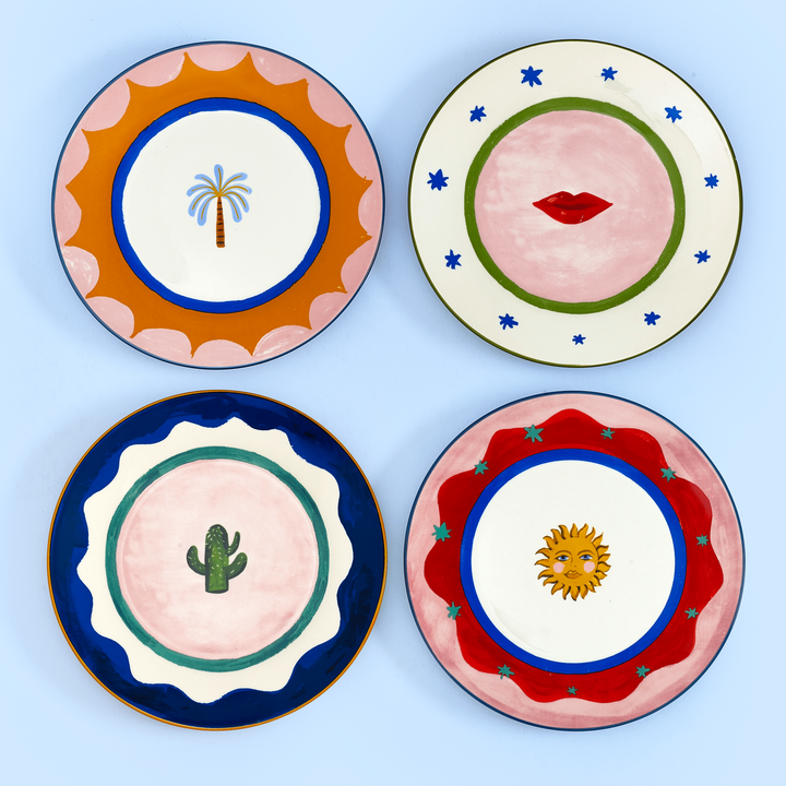 Electric Coast Icon Cake Plates - Set of 4