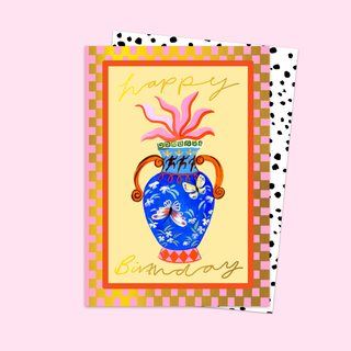 Flower Vase Birthday Card