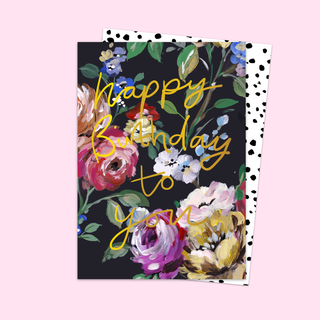 Peony Bunch Birthday Card