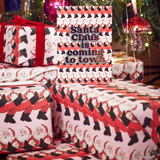 Can Can Santa Gift Wrap