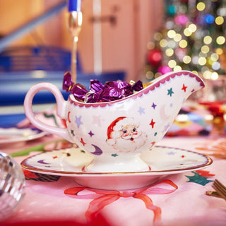 Christmas Gravy Boat and Saucer