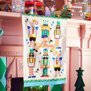 Nutcracker Merry Christmas Tea Towel