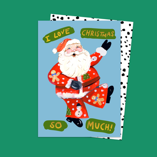 Santa Loves Christmas Card