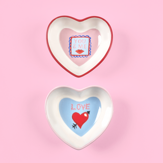 With Love Heart Nibble Bowls - Set of 2