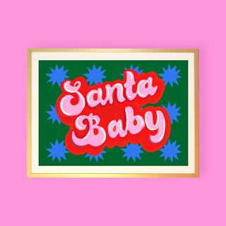 Santa Baby Christmas Print