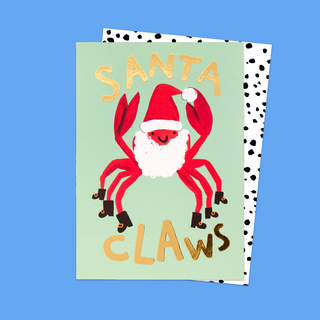 Santa Claws Christmas Card