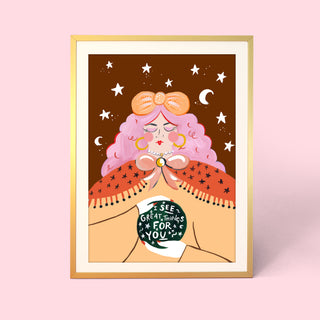 Crystal Ball Fortune Teller Print