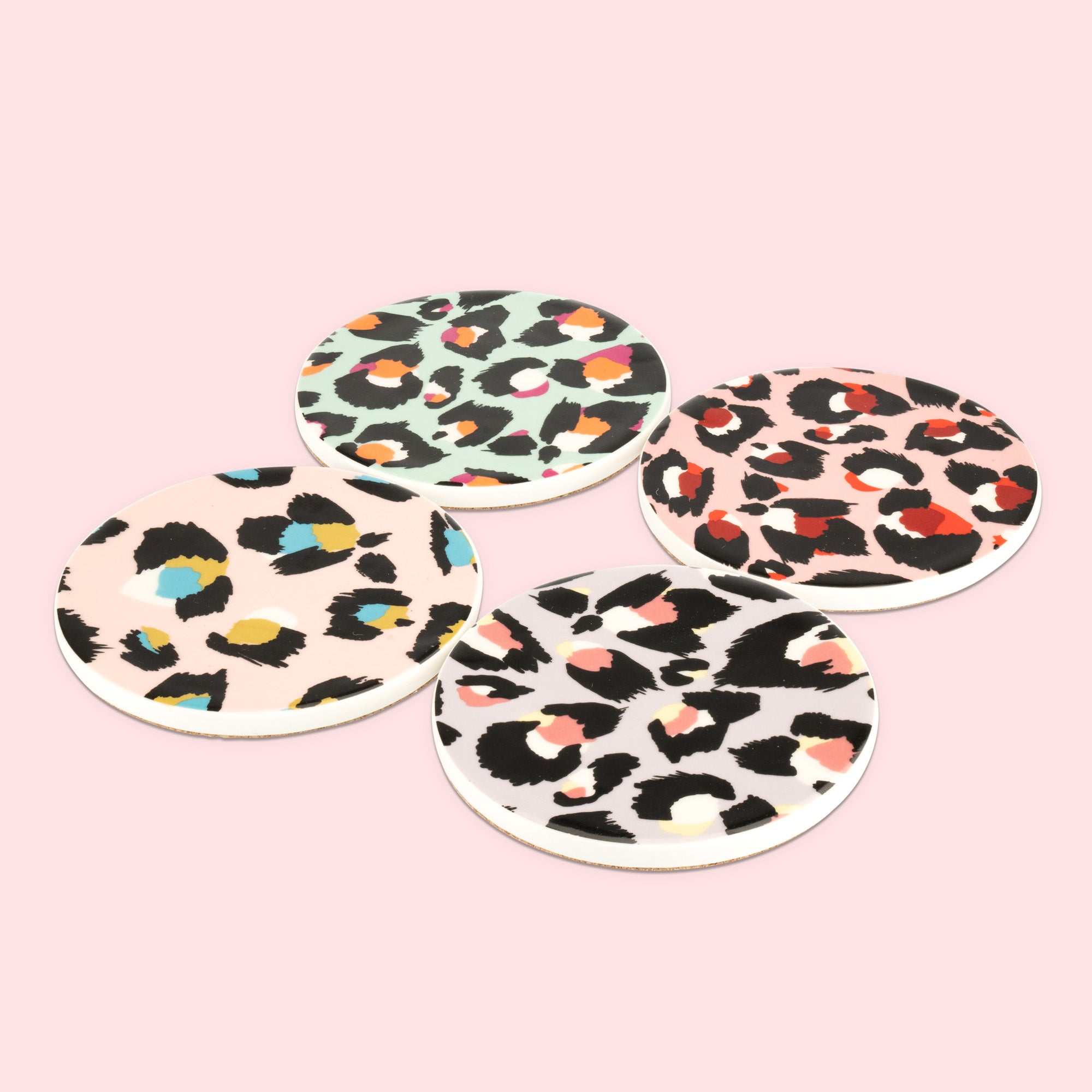 Leopard Ceramic Coasters Set Of 4 Eleanor Bowmer