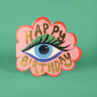 Flower Eye Shaped Card