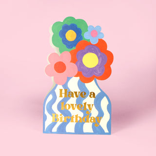 Flower Vase Shaped Card