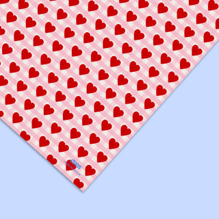 Gingham Hearts Gift Wrap