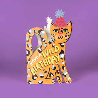 Leopard Shaped Card