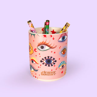 Magic Eyes Ceramic Pen Pot