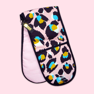 Pink Leopard Print Oven Gloves