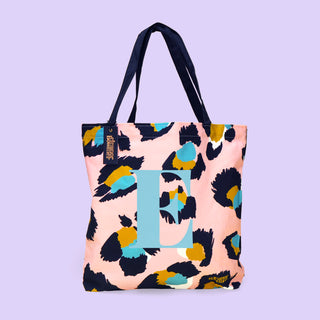 Pink Leopard Print Tote Bag