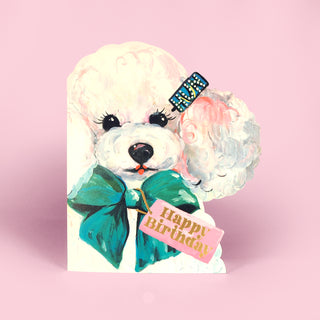 Poodle Shaped Card