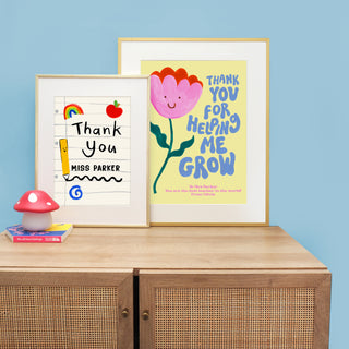 Thank You For Helping Me Grow Personalised Print